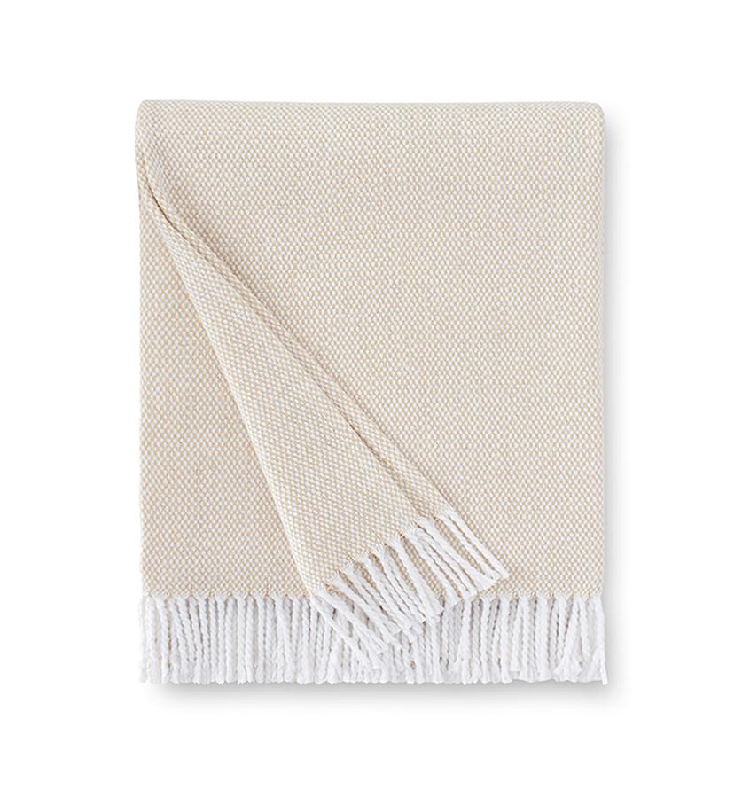 Terzo Sand Throw by Sferra | Fig Linens and Home - Beige throw