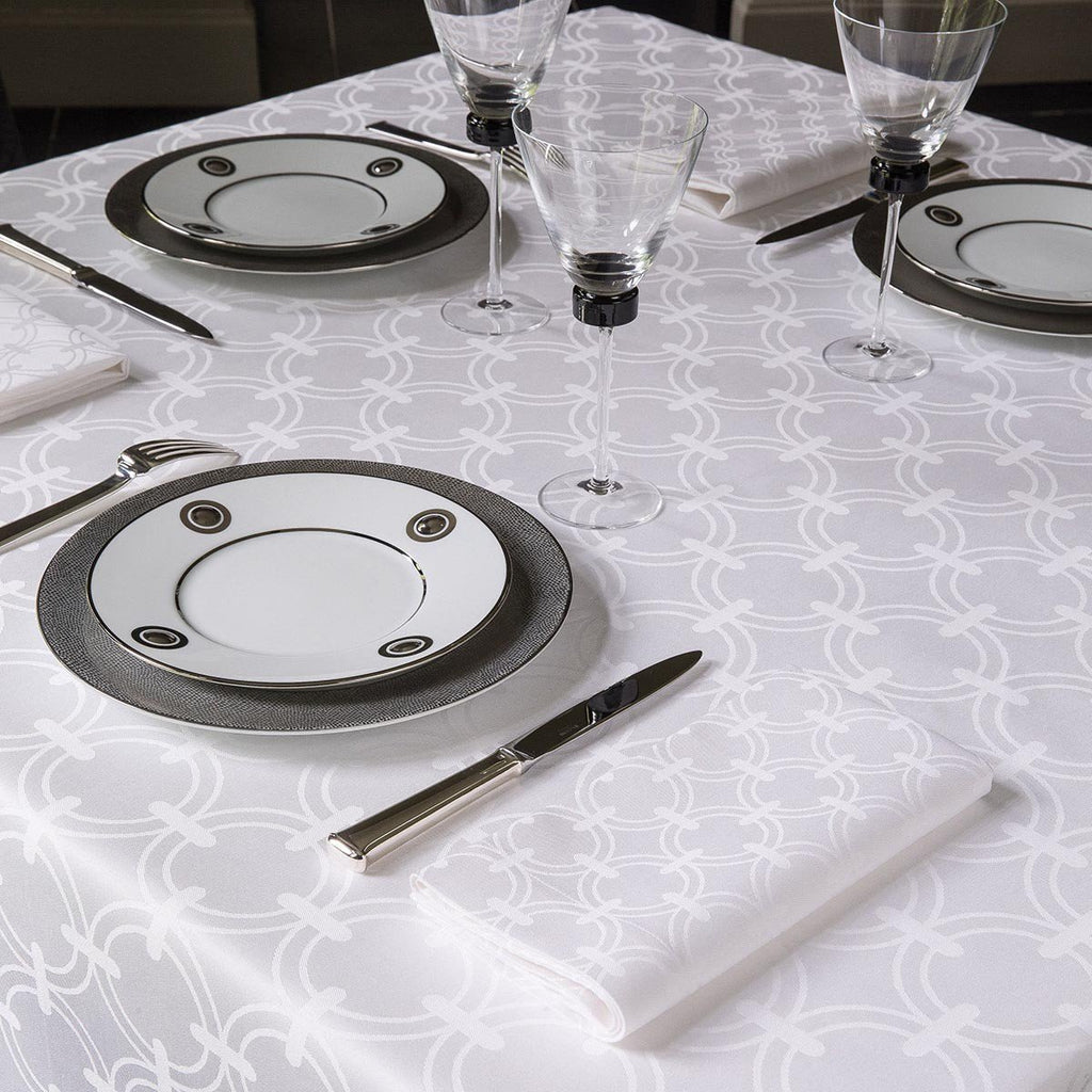 Tivoli Pearl Table Linens by Le Jacquard Français