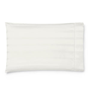 Fig Linens - Sferra Giza 45 Stripe Ivory Pillowcase
