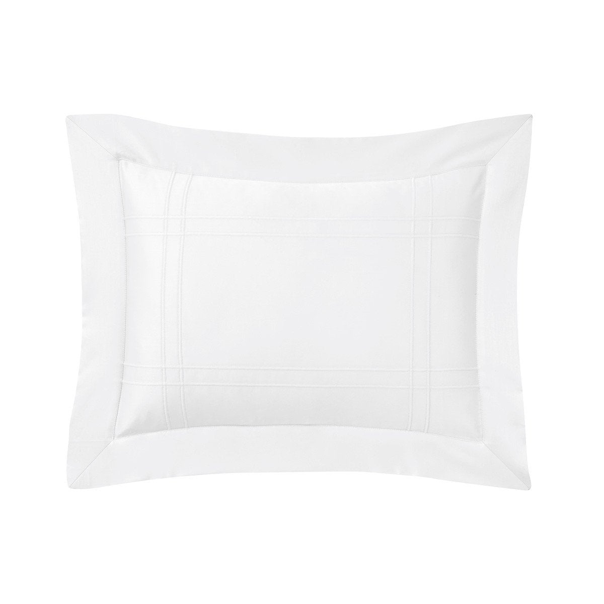Adagio Blanc Bedding Collection by Yves Delorme | Fig Linens - White, cotton, boudoir sham