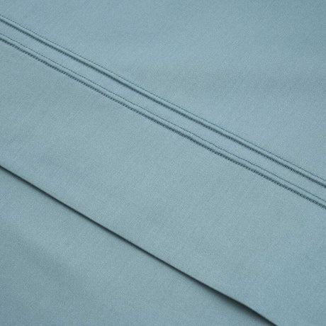 Flat Sheet Detail - Bedding - Yves Delorme Triomphe Fjord at Fig Linens and Home