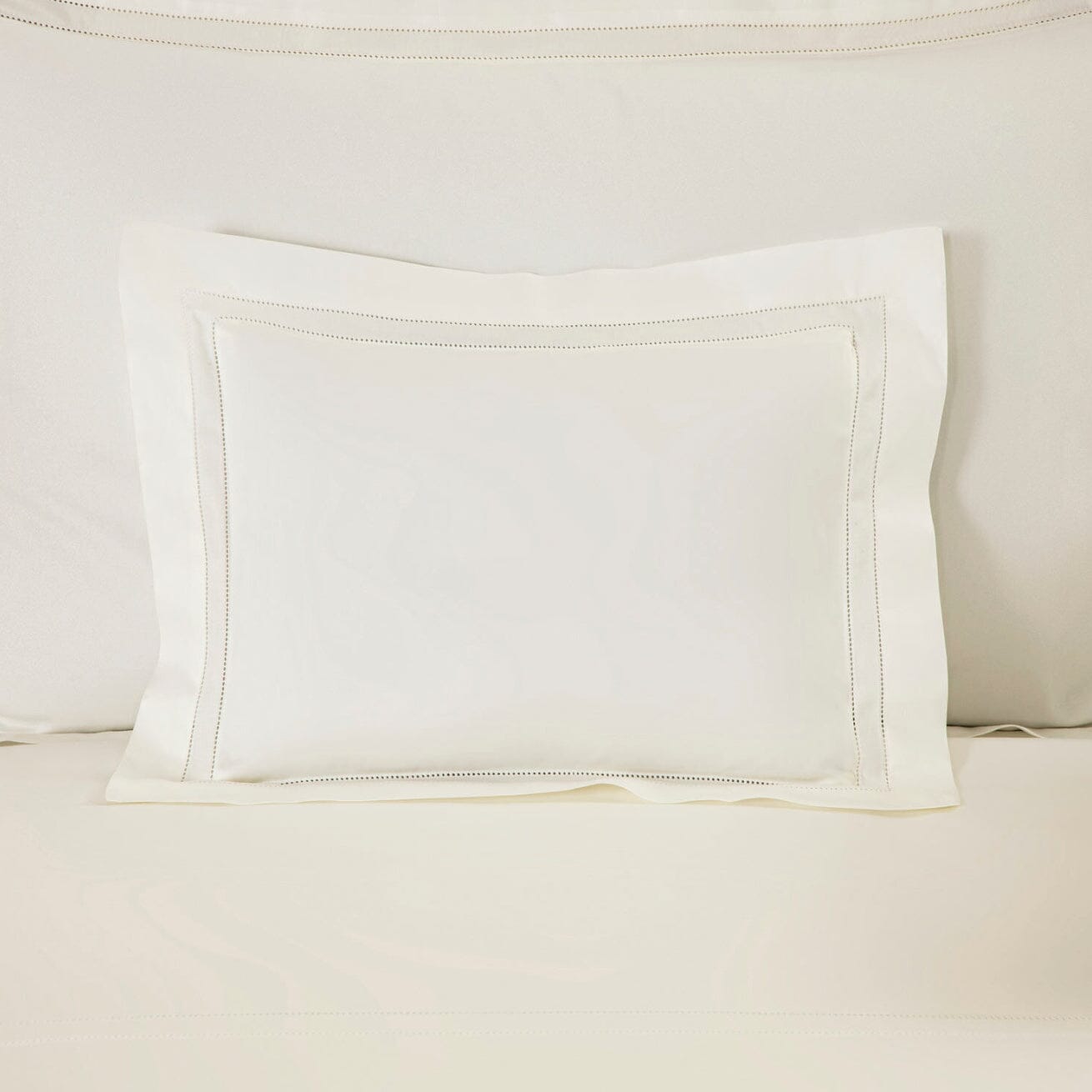 Frette - Doppio Ajour Boudoir Sham Single in Milk - Frette Bedding at Fig linens and home