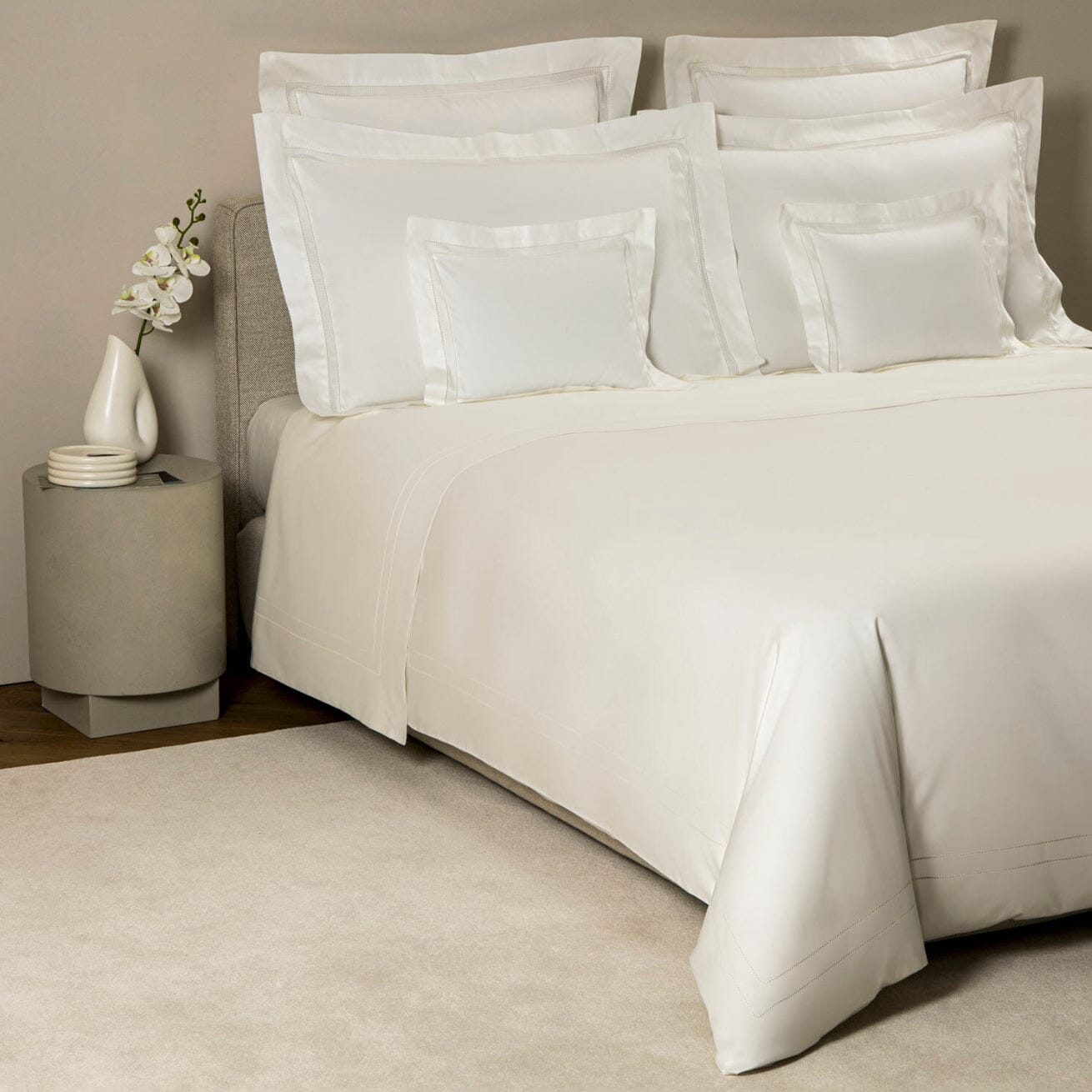 Frette - Doppio Ajour Luxury Fine Linens in Milk - Fig linens and home