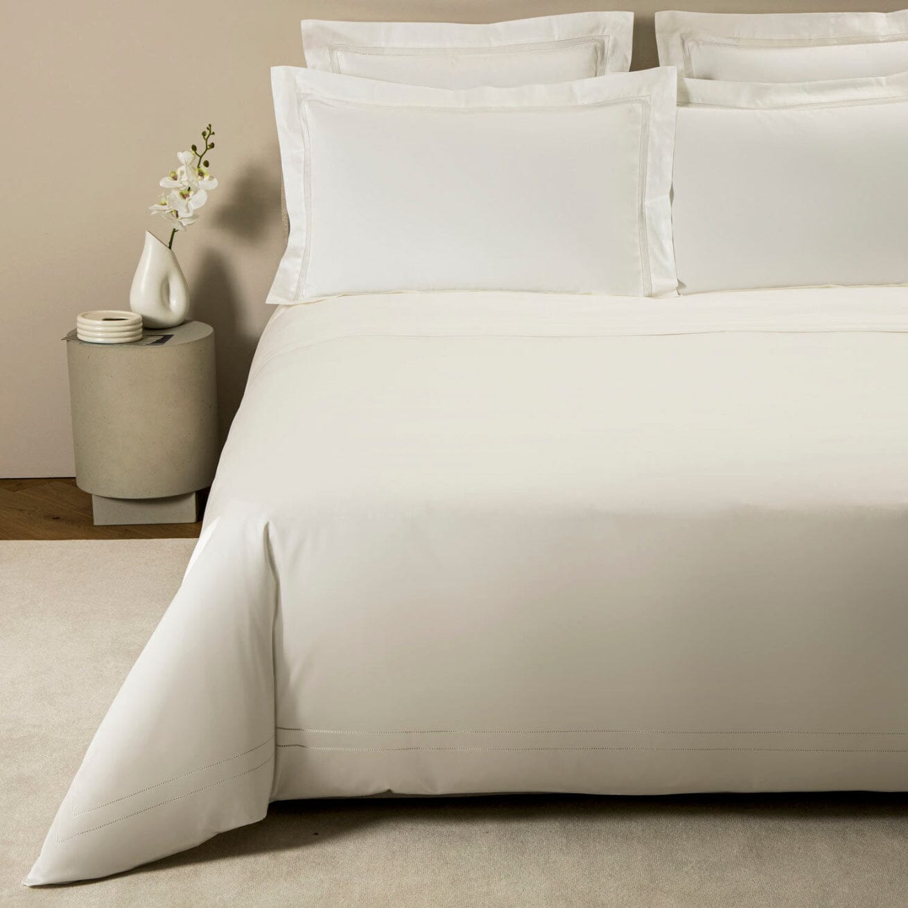 Frette - Doppio Ajour Bedding in Milk - Fig linens and home luxury linens