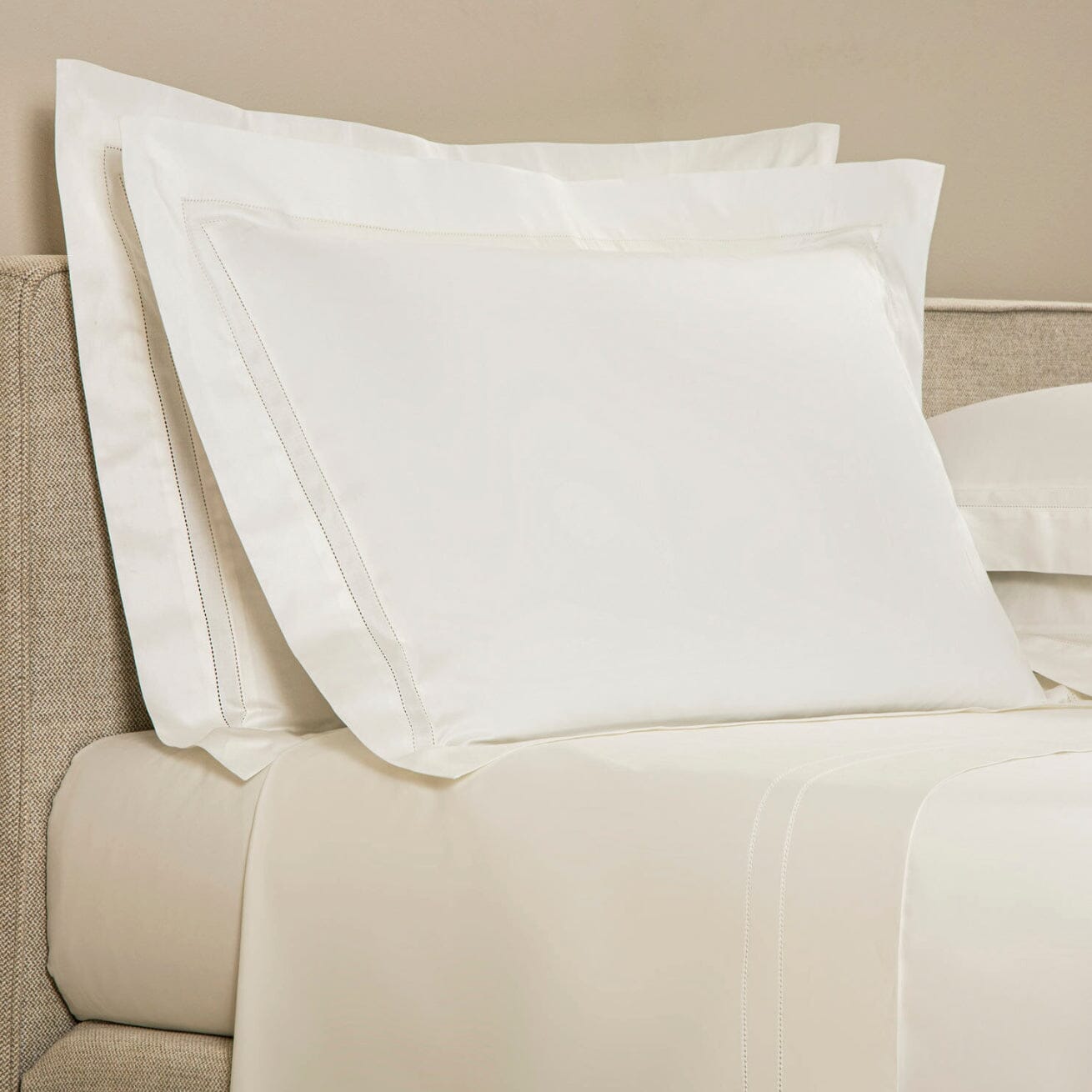 Frette - Doppio Ajour King Sham or Standard Sham in Milk - Frette Fine Linens Bedding
