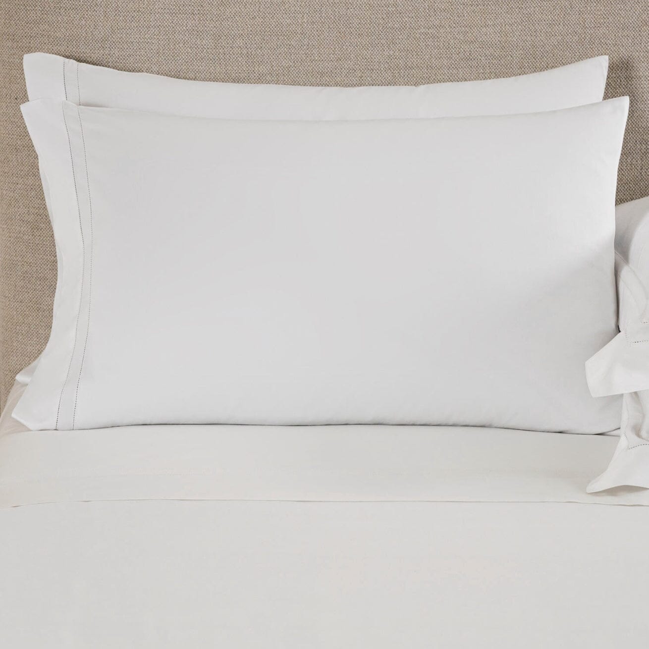 Frette Doppio Ajour Pillow case in White - Fig Linens and Home Bedding
