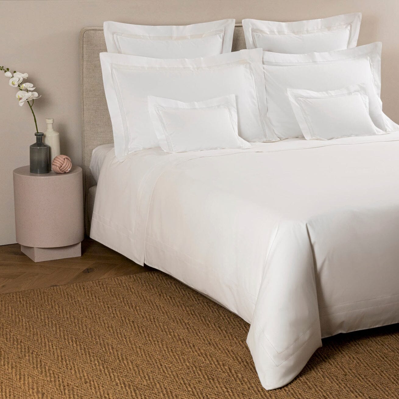 Frette Bedding - Doppio Ajour White Duvet Covers, Sheets, Shams and Pillowcases