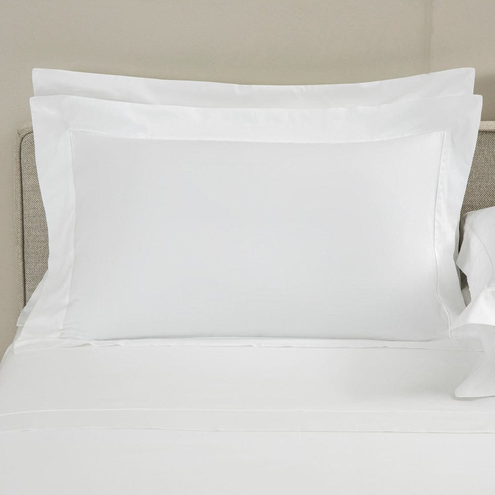 Grace White Pillow Sham - Frette Bedding at Fig Linens and Home - View 1