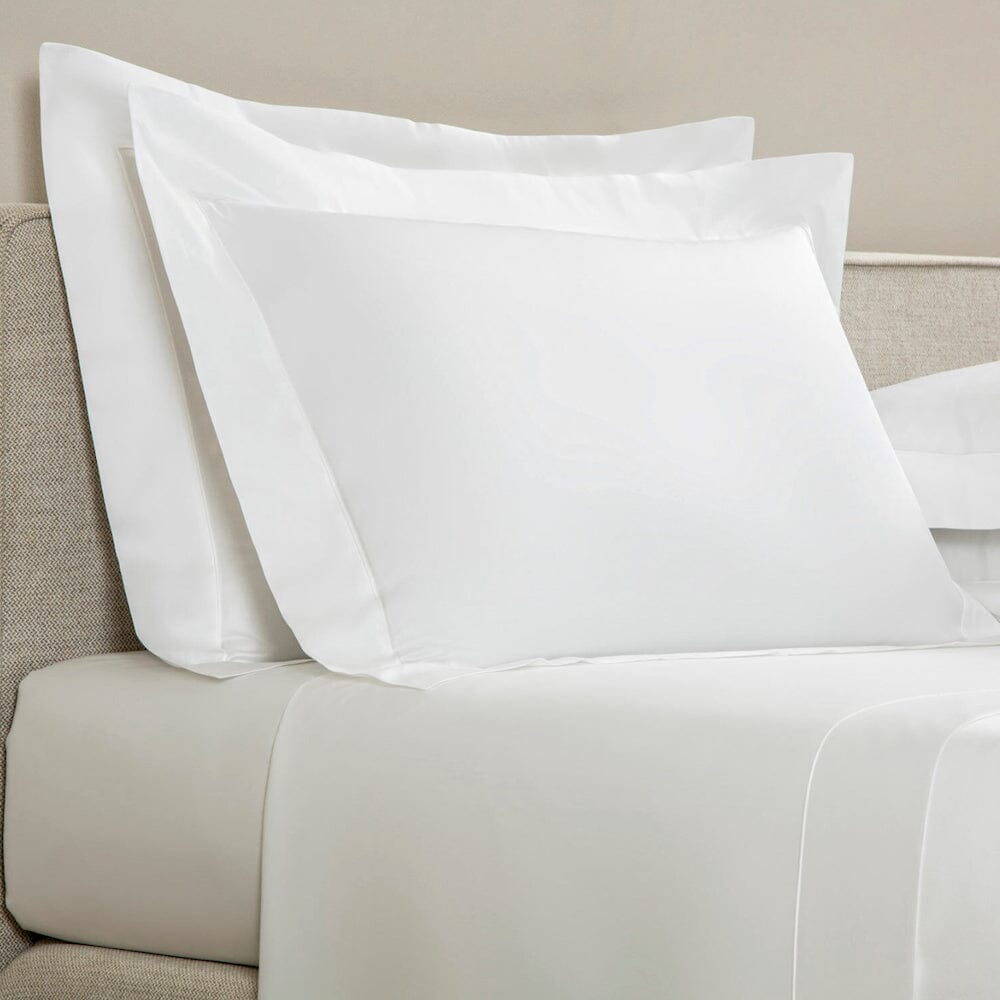 Grace White Pillow Sham - Frette Bedding at Fig Linens and Home - View 2
