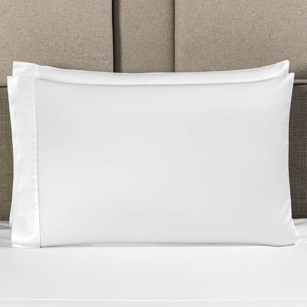 Grace White Pillowcase - Frette Bedding at Fig Linens and Home - View 1