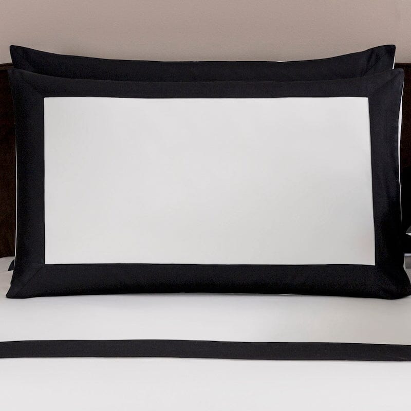 Frette Bedding - Bold Black Pillowcases and Pillow Shams at Fig Linens and Home