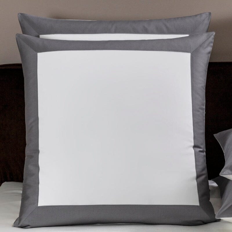 Frette Bedding - Bold Slate Grey Euro Sham Front View - Fig Linens and Home