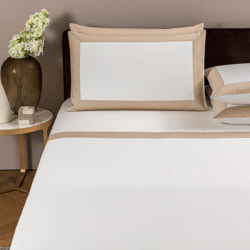 Frette Bedding - Bold Savage Beige Sheets and Shams - Fig Linens and Home