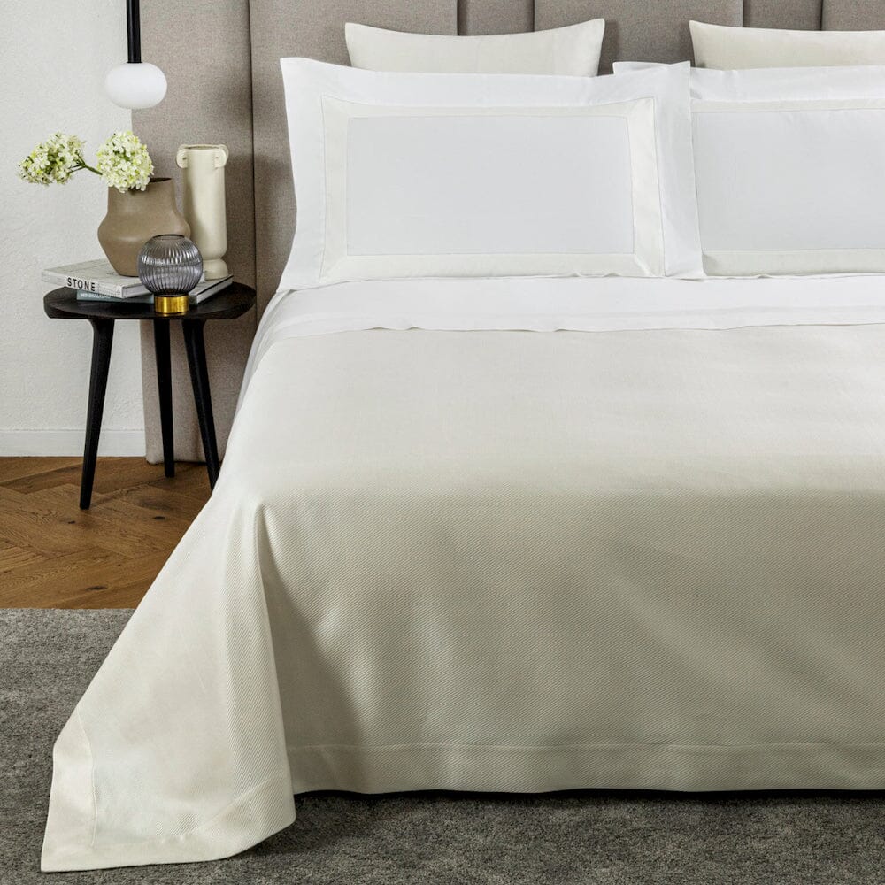 Cavalry Milk Bedspread by Frette | Fig Linens and Home