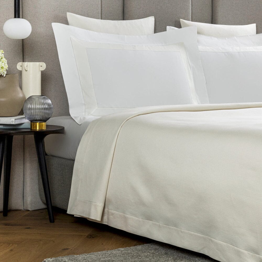 Cavalry Milk Bedspread by Frette | Frette Coverlets and Bed Covers at Fig Linens and Home