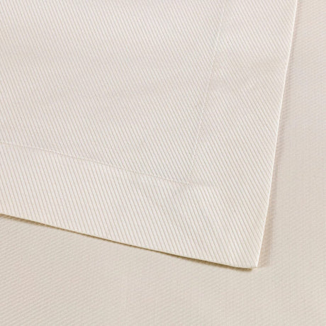 Cavalry Milk Bedspread by Frette | Detail of Bed Cover - Diagonal Jacquard Design - 2