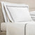 Frette Triplo Popeline Bourdon White and Slate Grey Pillow Sham 2 - Fig Linens and Home