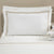 Frette Triplo Bourdon Pillow Sham - Savage Beige on White - Three Lines Bedding at Fig Linens and Home