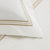 Frette Triplo Bourdon Embroidery Detail - Savage Beige on White - Fig Linens and Home