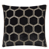 Front - Manipur Noir Decorative Pillow by Designers Guild | Fig Linens