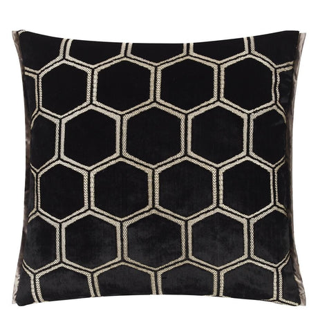 Front - Manipur Noir Decorative Pillow by Designers Guild | Fig Linens