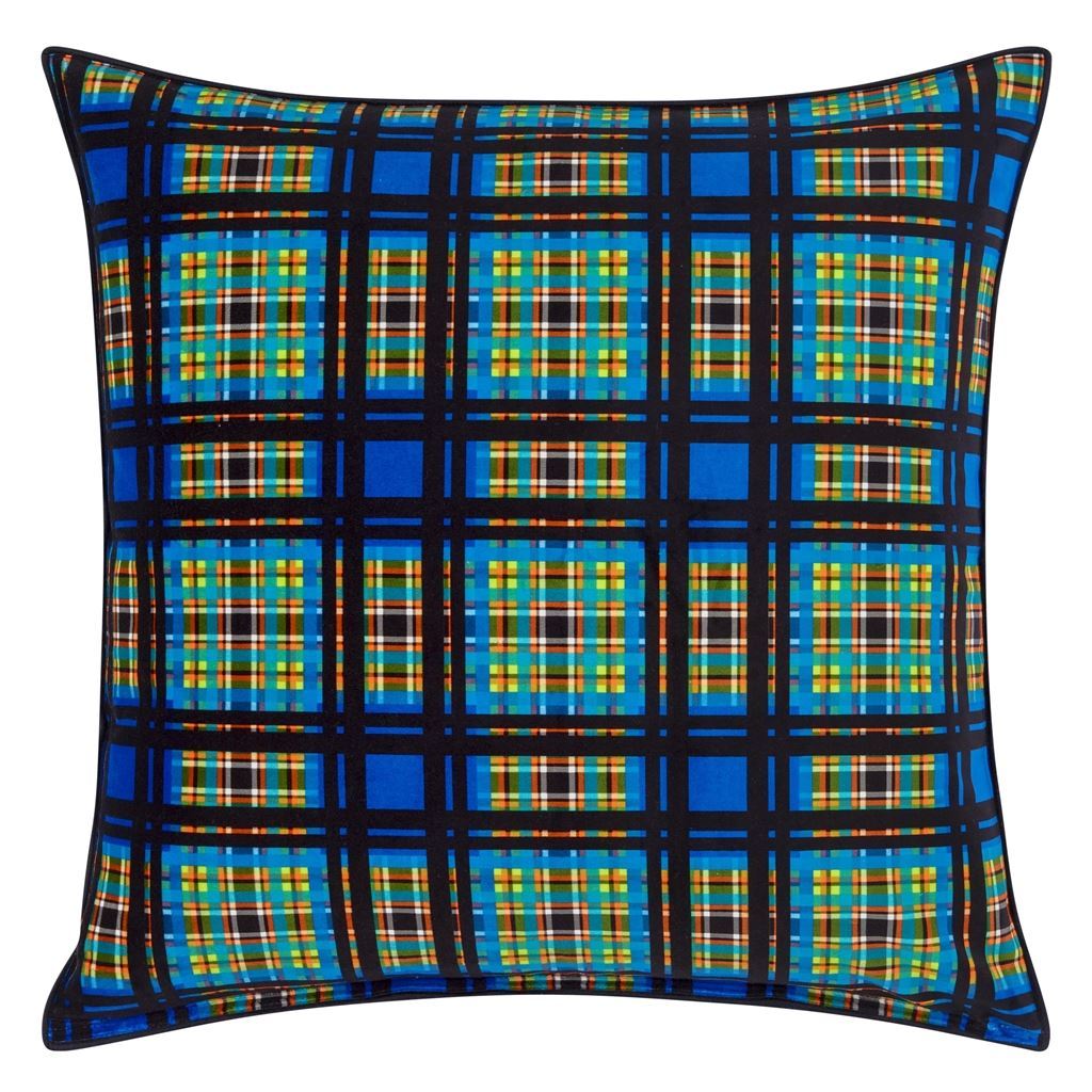 Fig Linens - Patiali Cobalt Decorative Pillow by Designers Guild  - Front