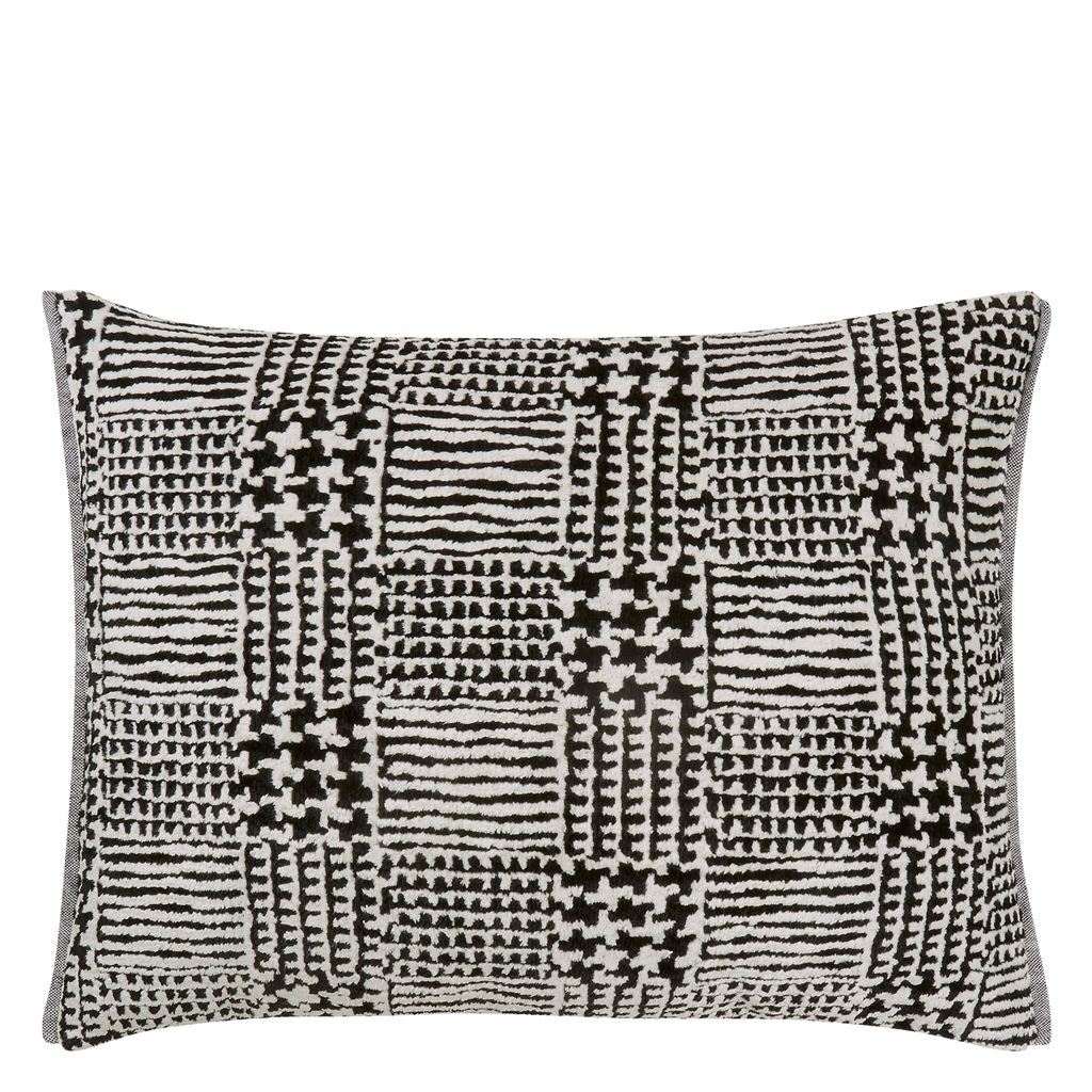 Front - Queluz Noir Decorative Pillow by Designers Guild | Fig Linens