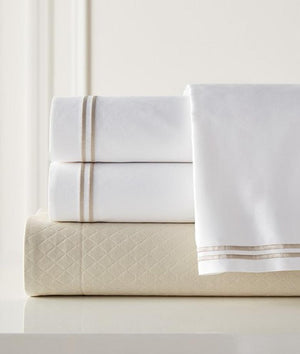 Harvard  Embroidered Percale Bedding by Legacy Home | Fig Linens