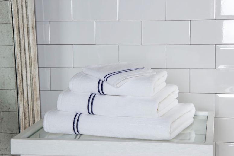 Frette Hotel Classic Bath Towels - Navy Blue | Fig Linens