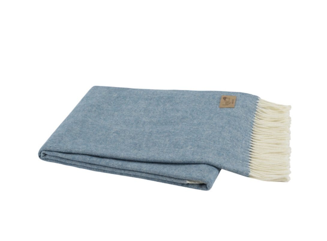 Italian Herringbone Lake Throw by Lands Downunder FIG LINENS AND HOME