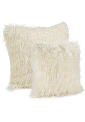 Ivory Tibetan Lamb Faux Fur Pillows by Fabulous Furs - Fig Linens