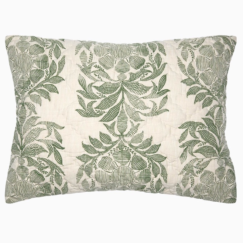 Standard or King Sham - John Robshaw Quilted Pillow Cover - Asma Quilt at Fig Linens and Home
