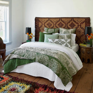 John Robshaw Asma Quilt shown with other Bedding - Fine Linens Coverlets at Fig Linens and Home