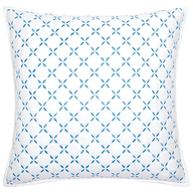 Layla Azure Blue European Square Shams by John Robshaw - Fig Linens and Home