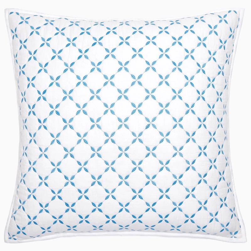 Layla Azure Blue Coverlets by John Robshaw - Euro - Fig Linens and Home