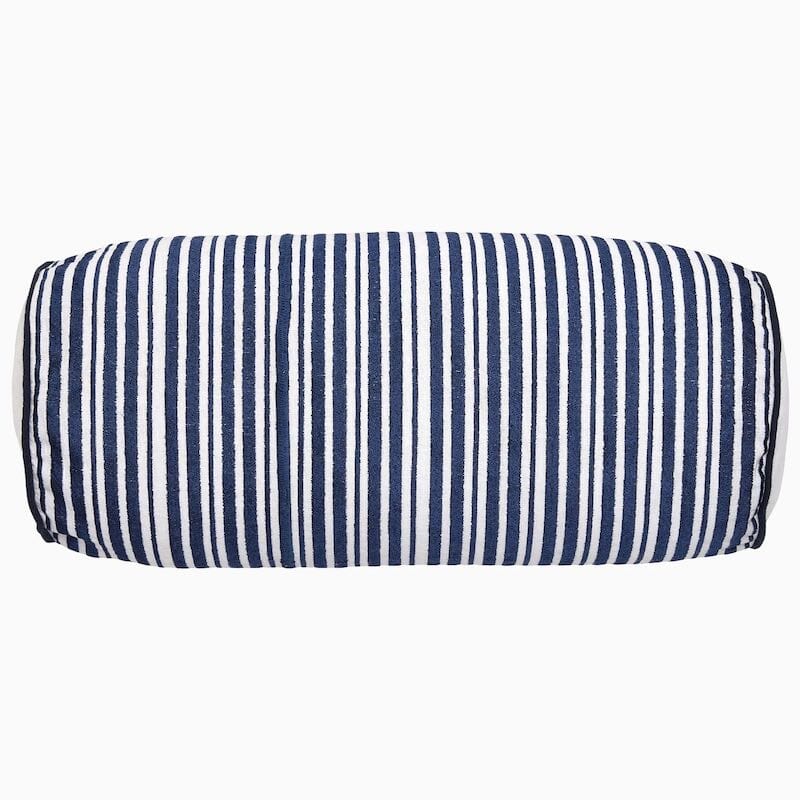 Gent Stripe Mini Bolster Round Throw Pillow by John Robshaw - Fig Linens and Home