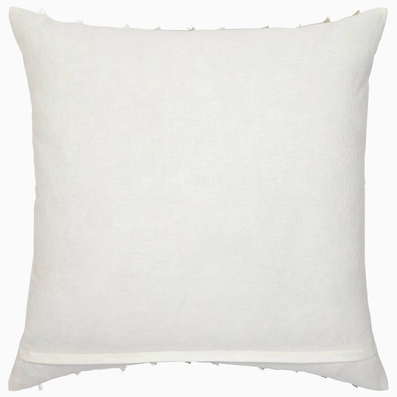 Fringed Natural Throw Pillow by John Robshaw - Back - Fig Linens and Home
