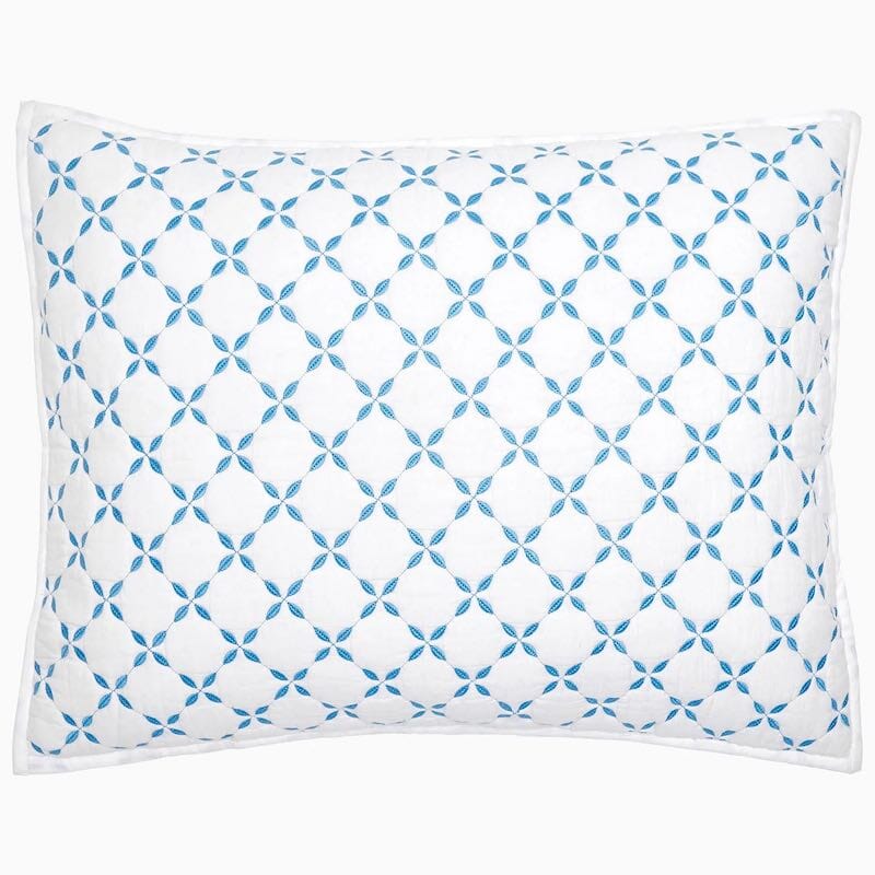 Layla Azure Blue Coverlets by John Robshaw - Sham - Fig Linens and Home