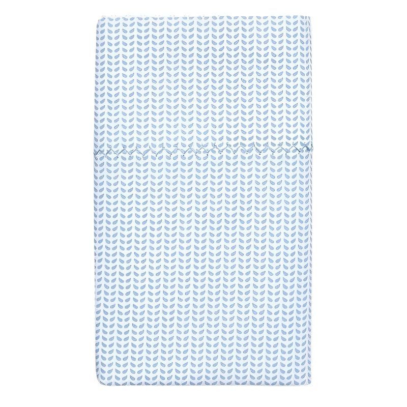 John Robshaw Cinde Light Indigo Pillowcases | Organic Cotton Bedding at Fig Linens and Home