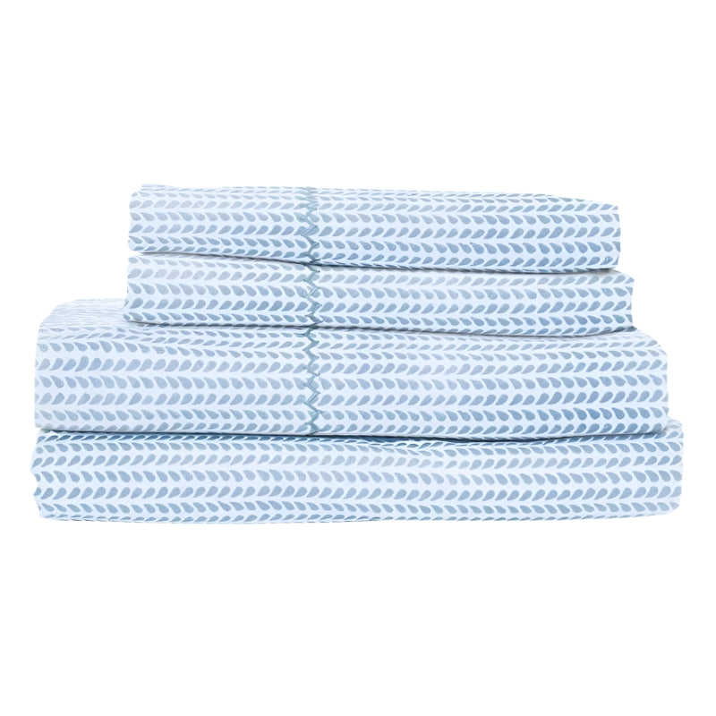 John Robshaw Cinde Light Indigo Sheets | Organic Bedding at Fig Linens and Home