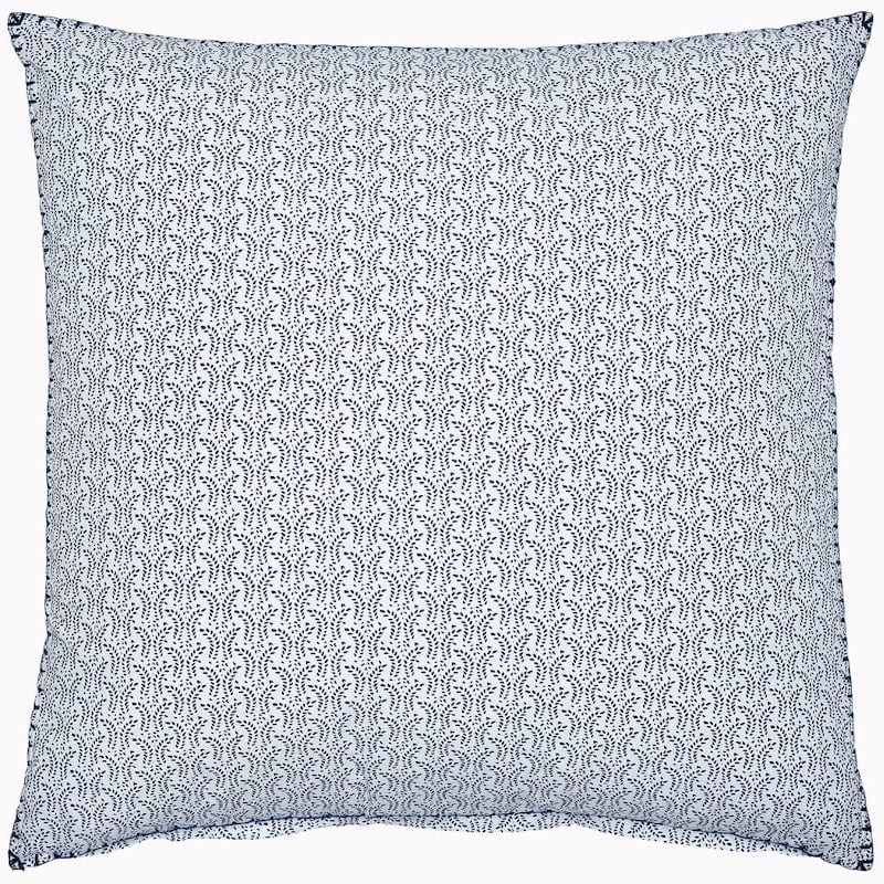 John Robshaw Ramra Indigo Blue European Square Pillow | Organic Bedding at Fig Linens and Home