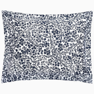 John Robshaw Textiles - Ira Indigo Organic Pillow Sham at Fig Linens and Home