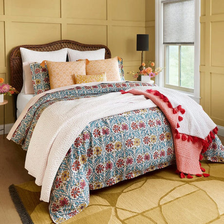 Atulya Marigold Throw Pillow on Bedding | John Robshaw at Fig Linens and Home