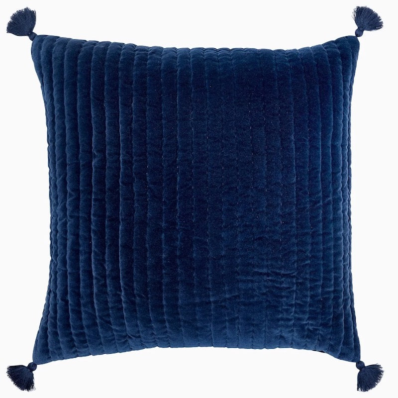 Velvet Indigo Decorative Pillow by John Robshaw Textiles - Fig Linens and Home