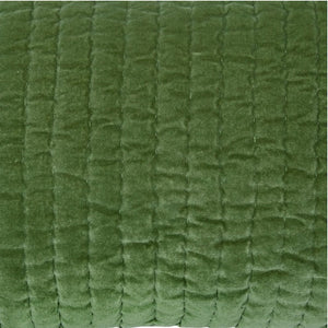Velvet Moss Green Swatch of Lumbar Pillow | John Robshaw Throw Pillows at Fig Linens and Home