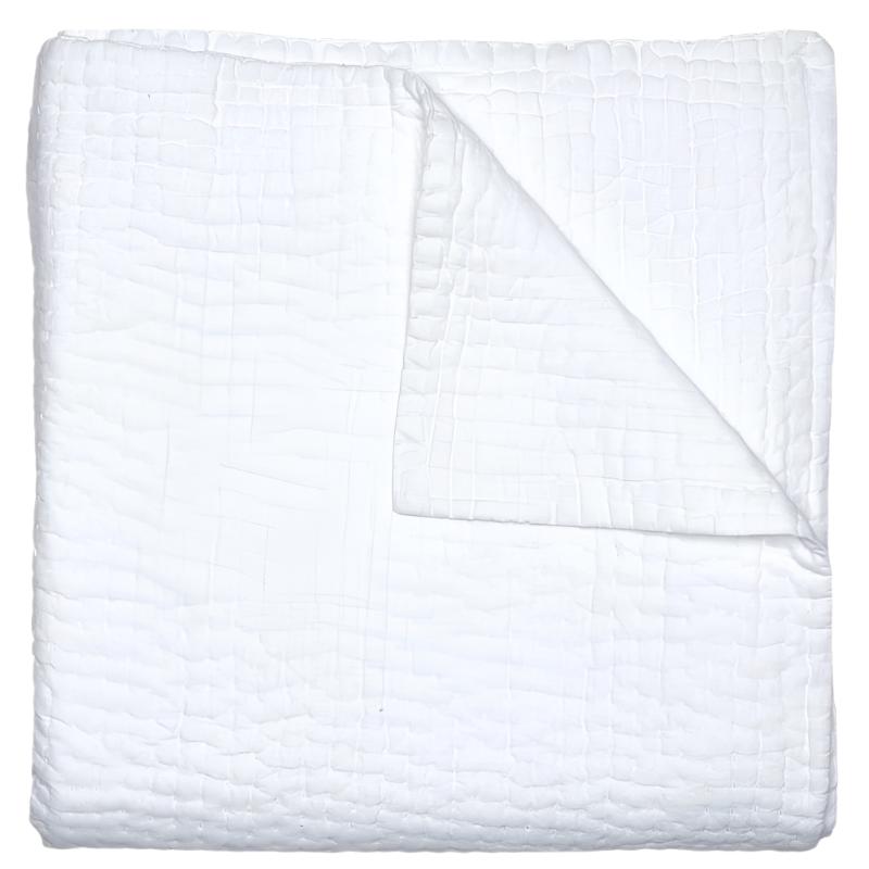 John Robshaw Bedding - Vivada White Cotton Quilt - Fig Linens and Home
