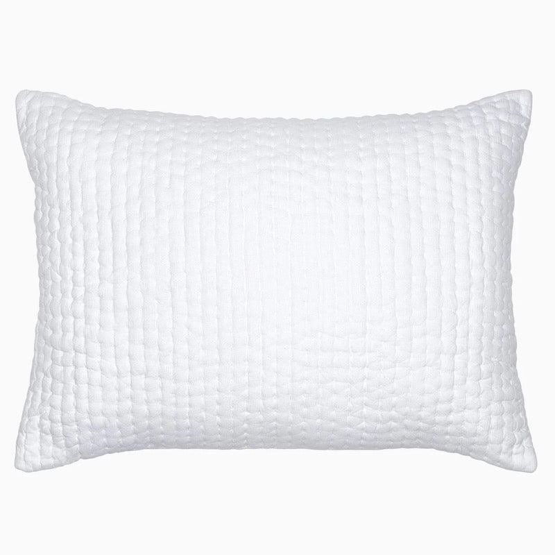 John Robshaw Bedding - Vivada White Cotton Pillow Sham - Fig Linens and Home