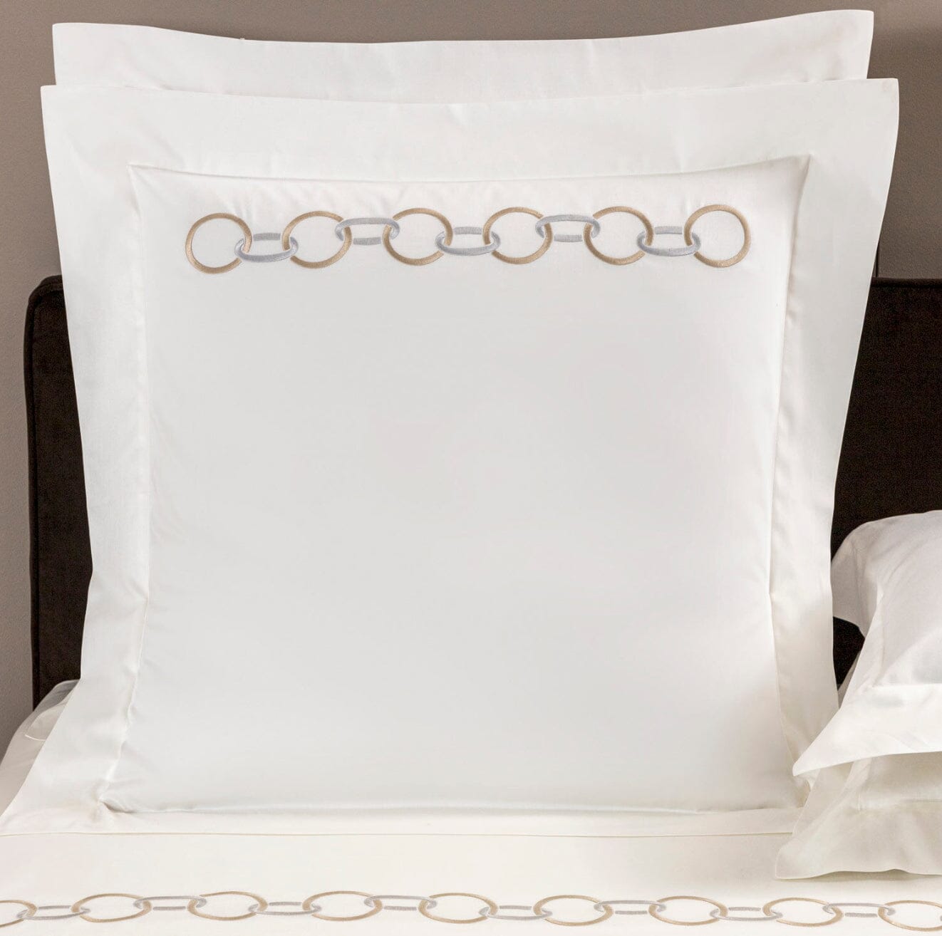 Frette Links Embroidery Euro Sham | Fig Linens and Home