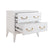 Kenna SABRE LEG 2 DRAWER SIDE TABLE WITH BRASS SWING HANDLE IN WHITE WASHED OAK - Side Open
