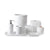 Kassatex Bathroom Accessories - Montecito White Resin Bath Accessories - Fig Linens and Home
